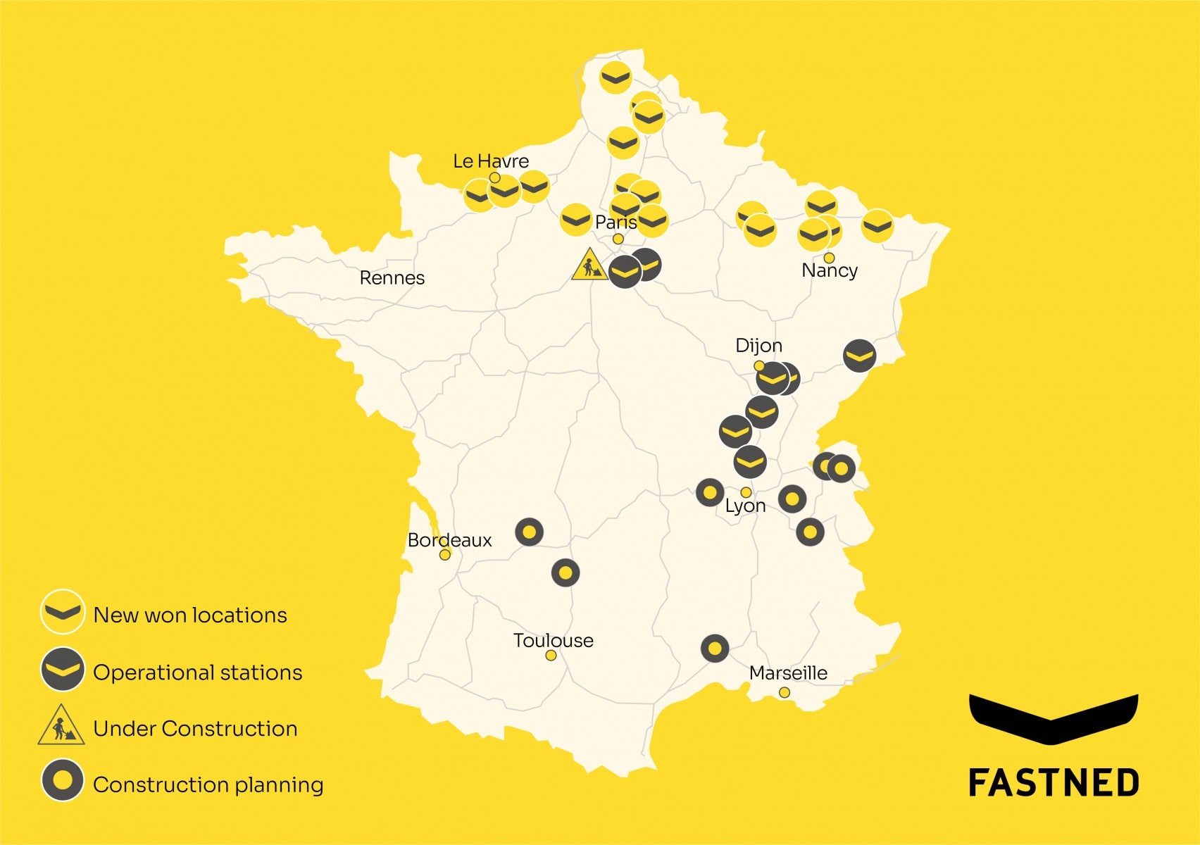 Locationmap Fastned France